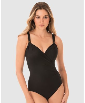 Miraclesuit Swimwear  - Siren Crossover Shaping Swimsuit - One-Piece / Swimsuit (Black) Siren Crossover Shaping Swimsuit