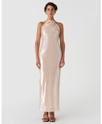 MISHA - Allegra Sequin Maxi Dress - Dresses (Champagne Pink) Allegra Sequin Maxi Dress