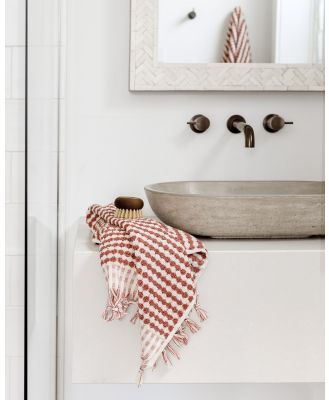 Miss April - Pompom Hand Towel - Bathroom (Orange) Pompom Hand Towel