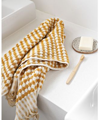 Miss April - Pompom Hand Towel - Bathroom (Yellow) Pompom Hand Towel