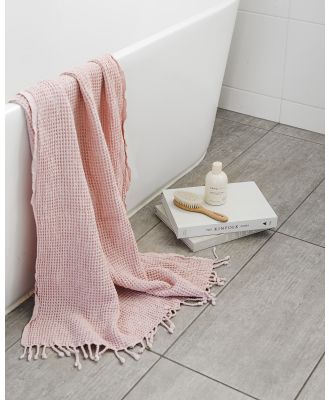 Miss April - Waffle Turkish Towel - Bathroom (Pink) Waffle Turkish Towel