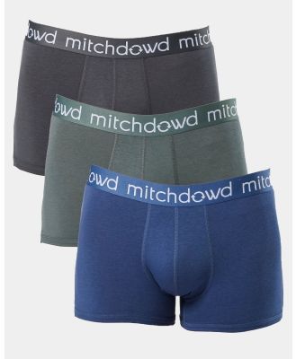 Mitch Dowd - Bamboo Trunk 3 Pack   Blue, Green, Brown - Underwear (Multi) Bamboo Trunk 3 Pack - Blue, Green, Brown