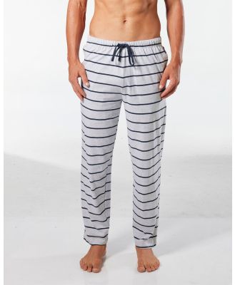 Mitch Dowd - Broad Stripe Cotton Sleep Pant   Grey Marle - Sleepwear (Grey) Broad Stripe Cotton Sleep Pant - Grey Marle