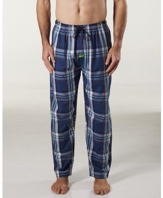 Mitch Dowd - Denim Check Bamboo Sleep Pants   Blue - Sleepwear (Blue) Denim Check Bamboo Sleep Pants - Blue