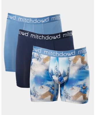 Mitch Dowd - Eco Snow Boarder Recycled Repreve(R) Comfort Trunk 3 Pack   Denim - Trunks (Blue) Eco Snow Boarder Recycled Repreve(R) Comfort Trunk 3 Pack - Denim