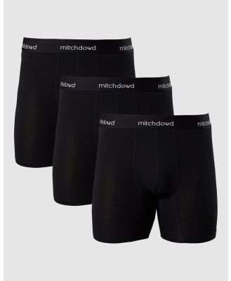 Mitch Dowd - Stretch Cotton Comfort Trunks 3 Pack   Black - Underwear (Black) Stretch Cotton Comfort Trunks 3 Pack - Black