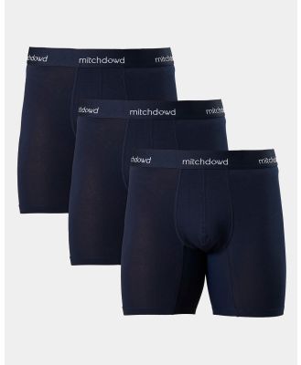 Mitch Dowd - Stretch Cotton Comfort Trunks 3 Pack   Navy - Underwear (Navy) Stretch Cotton Comfort Trunks 3 Pack - Navy