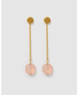 Miz Casa and Co - Andie Drop Earrings - Jewellery (Pink Gold) Andie Drop Earrings