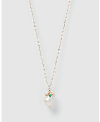 Miz Casa and Co - Avalon Pearl Pendant Necklace - Jewellery (Gold Pearl) Avalon Pearl Pendant Necklace