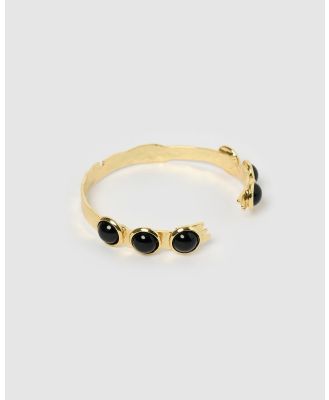 Miz Casa and Co - Deja Cuff - Jewellery (Gold Black Onyx) Deja Cuff