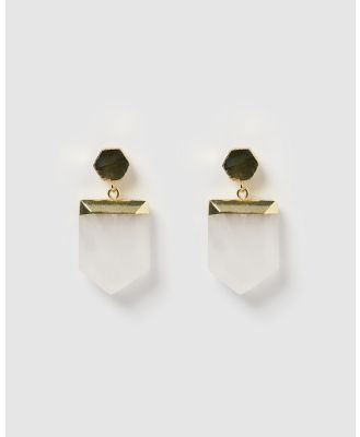Miz Casa and Co - Matilda Earrings - Jewellery (Clear Quartz Black) Matilda Earrings