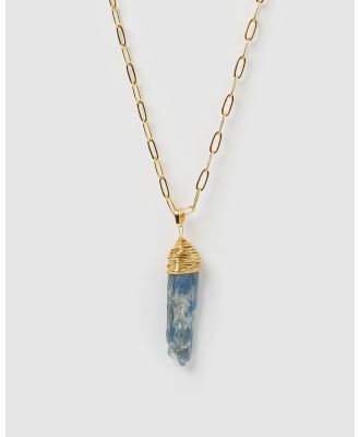 Miz Casa and Co - Sadie Necklace - Jewellery (Gold Blue Kyanite) Sadie Necklace