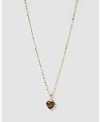 Miz Casa and Co - Sammie Heart Necklace - Jewellery (Brown) Sammie Heart Necklace