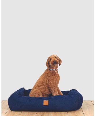 Mog & Bone - Bolster Dog Bed    Blue Denim - Home (Blue) Bolster Dog Bed  - Blue Denim
