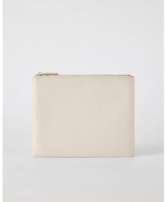 Mon Purse - Classic Leather Clutch - Clutches (Off White) Classic Leather Clutch