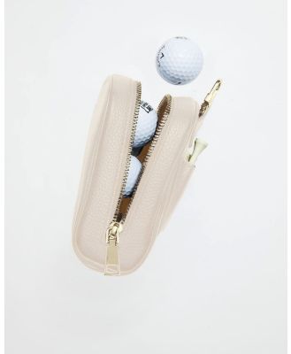 Mon Purse - Leather Golf Ball Pocket - Bags (Cream) Leather Golf Ball Pocket