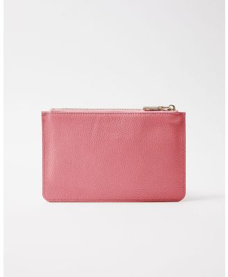 Mon Purse - Small Leather Clutch - Clutches (Bubblegum Pink) Small Leather Clutch