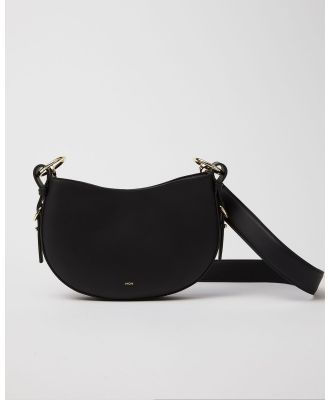 Mon Purse - Smooth Leather Saddle Bag - Bags (Black) Smooth Leather Saddle Bag