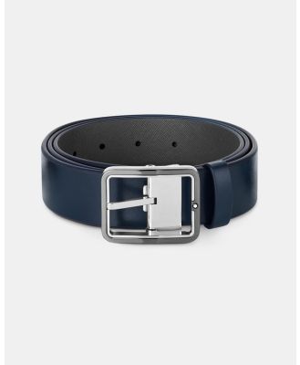 Montblanc - 35mm Reversible Leather Belt - Belts (Blue) 35mm Reversible Leather Belt