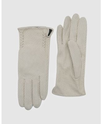 Morgan & Taylor - Georgia Leather Gloves - Scarves & Gloves (Beige) Georgia Leather Gloves