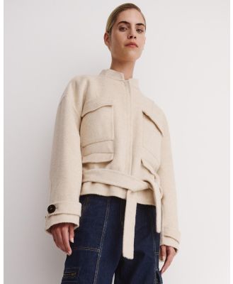 Morrison - Miri Wool Blend Jacket - Coats & Jackets (Nougat) Miri Wool Blend Jacket