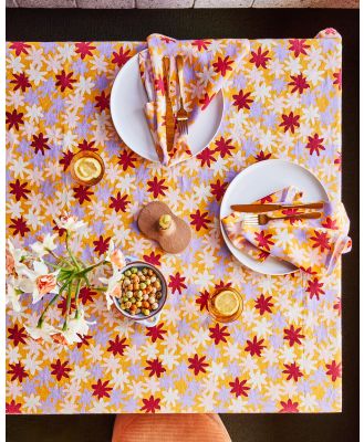 Mosey Me - Crimson Floral Tablecloth - Home (Orange) Crimson Floral Tablecloth