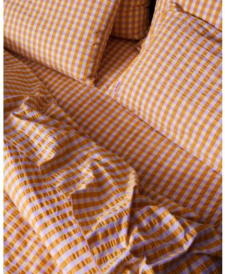 Mosey Me - Mango Seersucker Flat Sheet - Home (Chartreuse) Mango Seersucker Flat Sheet