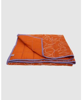 Mosey Me - Outline Floral Quilted Throw - Home (Berry) Outline Floral Quilted Throw