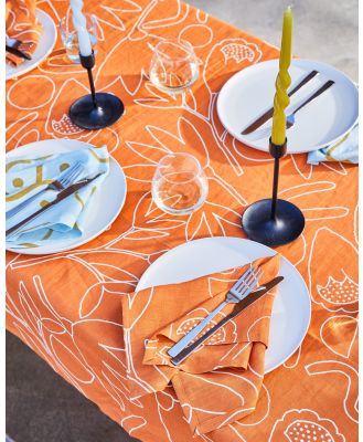 Mosey Me - Outline Floral Tablecloth - Home (Terracotta) Outline Floral Tablecloth