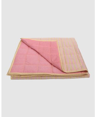 Mosey Me - Woven Stripe Quilted Throw - Home (Berry) Woven Stripe Quilted Throw