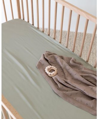 Mulberry Threads - Bamboo Cot Sheets   Fitted - Home (Green) Bamboo Cot Sheets - Fitted