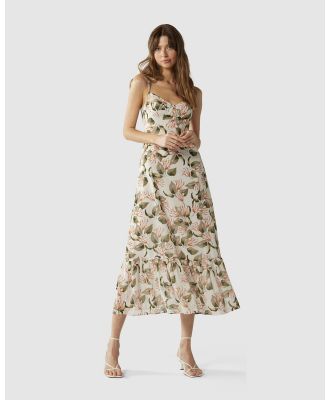 MVN - Garden Waltz Dress - Printed Dresses (White) Garden Waltz Dress