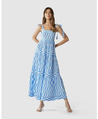 MVN - La Pelosa Maxi Dress - Printed Dresses (Blue) La Pelosa Maxi Dress