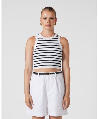 MVN - Nautical Mile Top - Cropped tops (White) Nautical Mile Top