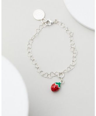 My Little Silver - Strawberry Chain Of Hearts Charm Bracelet 18cm - Jewellery (Silver) Strawberry Chain Of Hearts Charm Bracelet 18cm