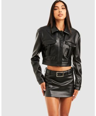 Nakedvice - The Martha Black Skirt - Leather skirts (black) The Martha Black Skirt