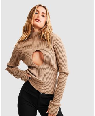 Nakedvice - The Val Top - Jumpers & Cardigans (Taupe) The Val Top