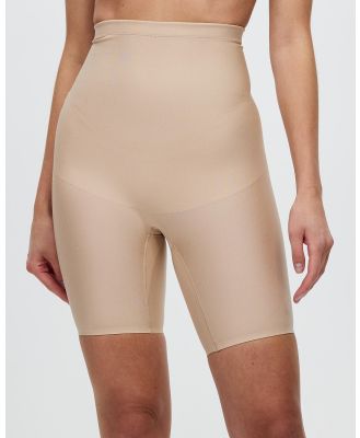 Nancy Ganz - X Factor High Waisted Thigh Shaper Shorts - Lingerie (Warm Taupe) X-Factor High-Waisted Thigh Shaper Shorts