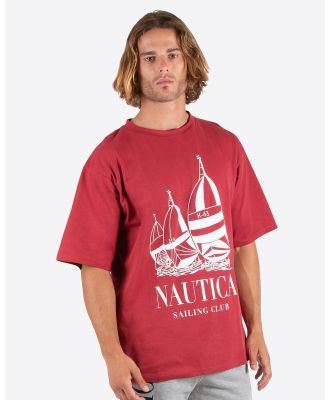 NAUTICA - Denton Heavyweight Tee - Short Sleeve T-Shirts (RED) Denton Heavyweight Tee