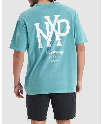 Nena & Pasadena - Academy Heavy Box Fit Tee - Short Sleeve T-Shirts (Pigment Teal) Academy Heavy Box Fit Tee