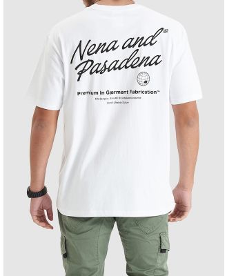 Nena & Pasadena - Bouncer Heavy Box Fit Tee - Short Sleeve T-Shirts (Optical White) Bouncer Heavy Box Fit Tee