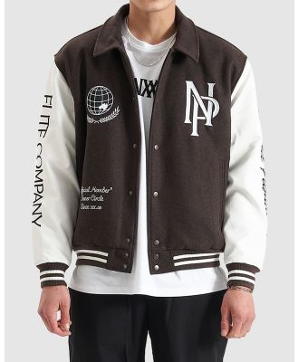 Nena & Pasadena - Facade Varsity Jacket - Coats & Jackets (After Dark) Facade Varsity Jacket