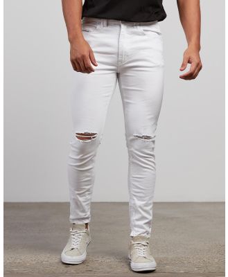 Nena & Pasadena - Flynn Skinny Fit Jeans - Jeans (Destroyed White) Flynn Skinny Fit Jeans