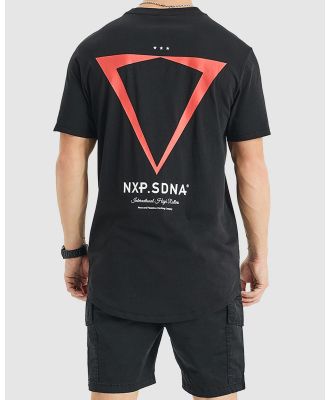 Nena & Pasadena - International Cape Back Tee - Short Sleeve T-Shirts (Jet Black) International Cape Back Tee
