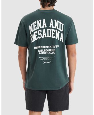 Nena & Pasadena - Overview Relaxed Tee - Short Sleeve T-Shirts (Pigment Pine Grove) Overview Relaxed Tee
