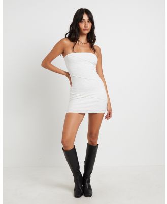 Neon Hart - Robyn Exposed Seam Strapless Mini Dress - Dresses (WHITE) Robyn Exposed Seam Strapless Mini Dress