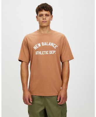 New Balance - Sportswears Greatest Hits Ringer Tee - Short Sleeve T-Shirts (Brown) Sportswears Greatest Hits Ringer Tee