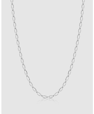 Nialaya Jewellery - Sterling Silver Faceted Cable Chain - Jewellery (Silver) Sterling Silver Faceted Cable Chain