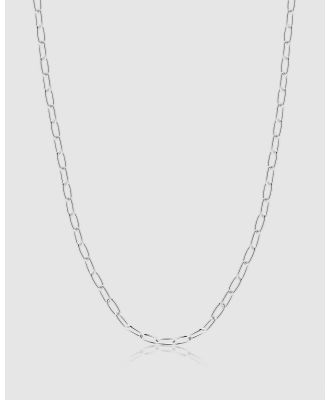 Nialaya Jewellery - Sterling Silver Thin Paperclip Chain - Jewellery (Silver) Sterling Silver Thin Paperclip Chain