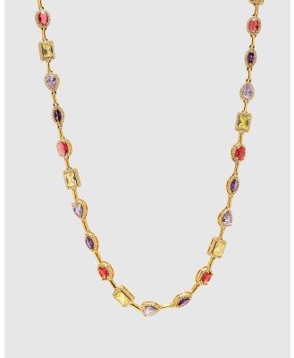 Nialaya Jewellery - Women's Crystal Kaleidoscope Necklace - Jewellery (Gold) Women's Crystal Kaleidoscope Necklace